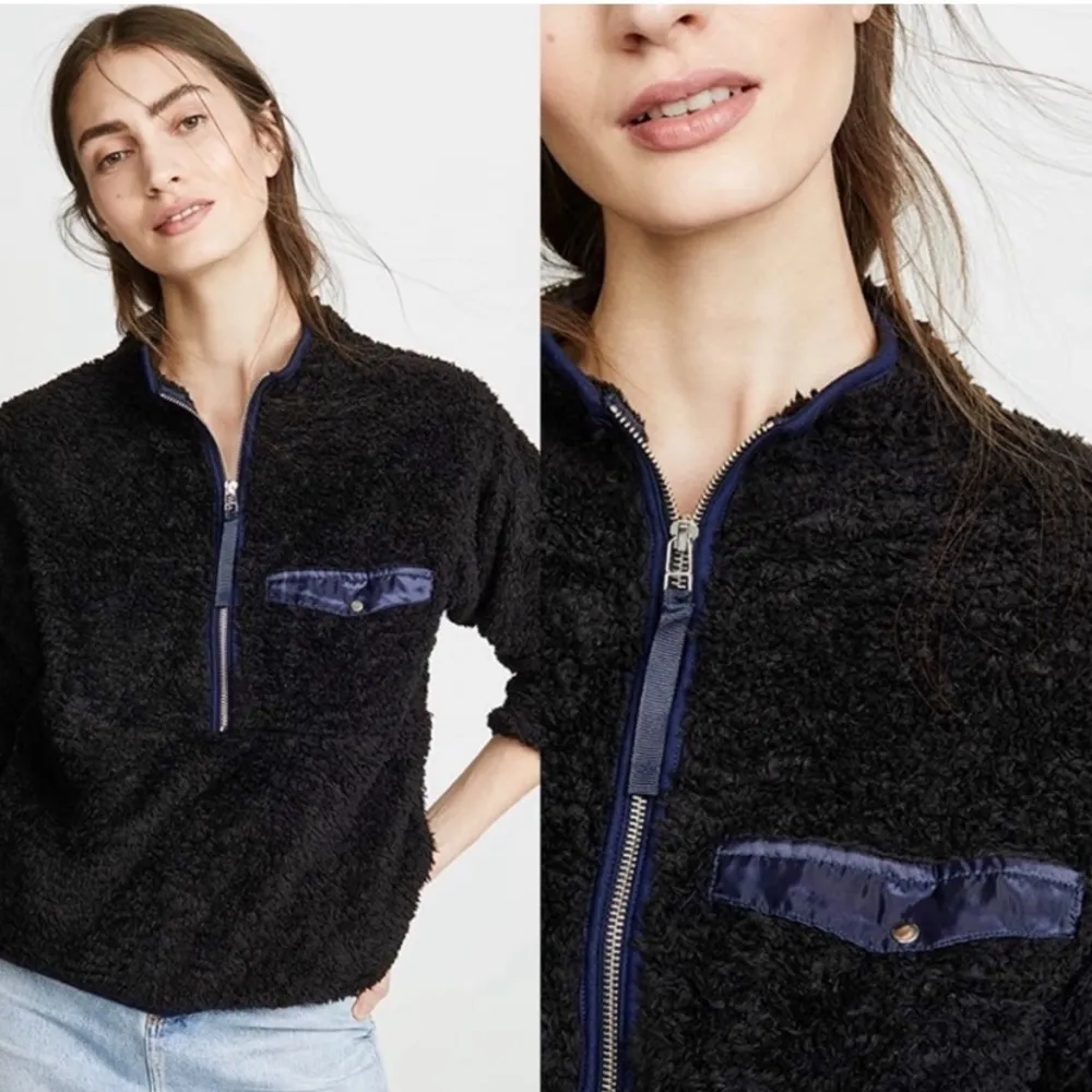 Sierra Pullover in Black Size Medium Teddy Sherpa - Image 3