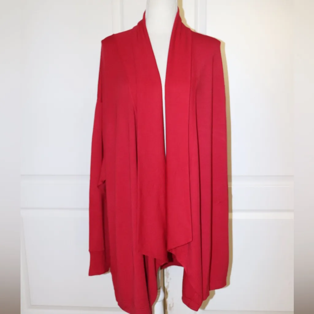 Athleta Pranayama Restore Wrap Cardigan Red Size 2X - Image 2