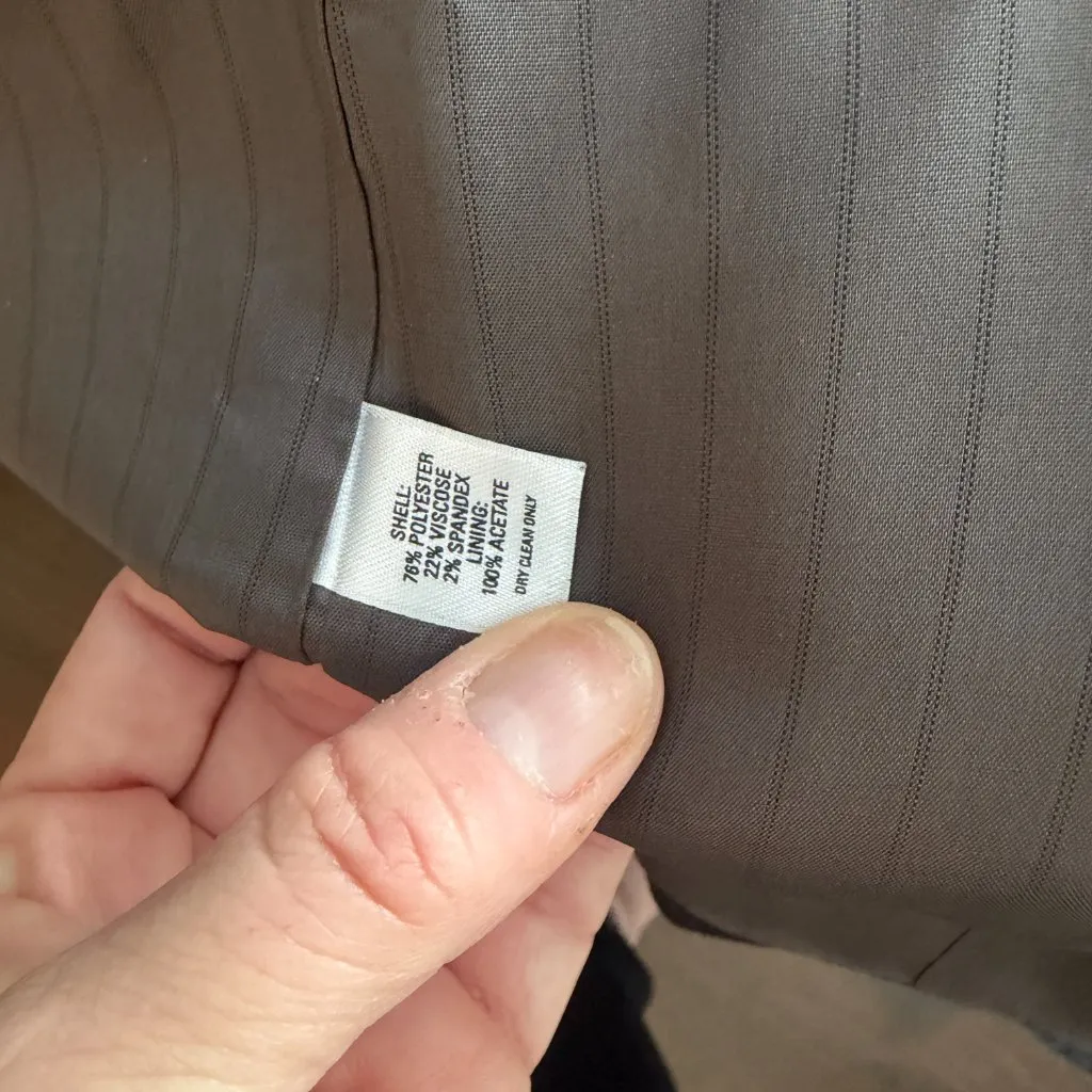 Nordstrom Hinge Brand Classic Black 2 Button Blazer with Contrast Cuffs Size Med - Image 11