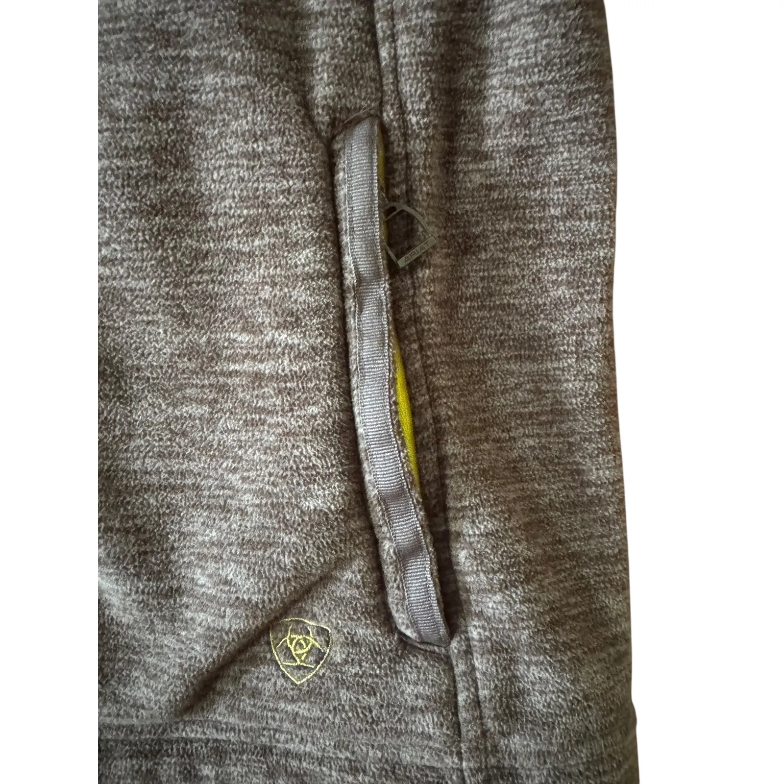 Ariat Womens Fleece Jacket Full Zip Mock Neck Gray Heathered Activewear Size M - Image 3