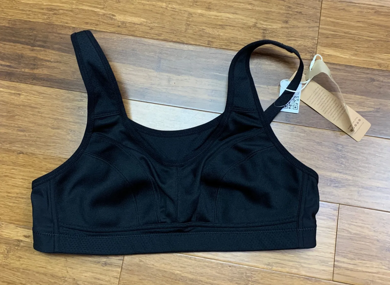 Wingslove Black Adjustable Strap High Impact Sports Bra Size 34B Wireless NWT Size undefined - Image 1