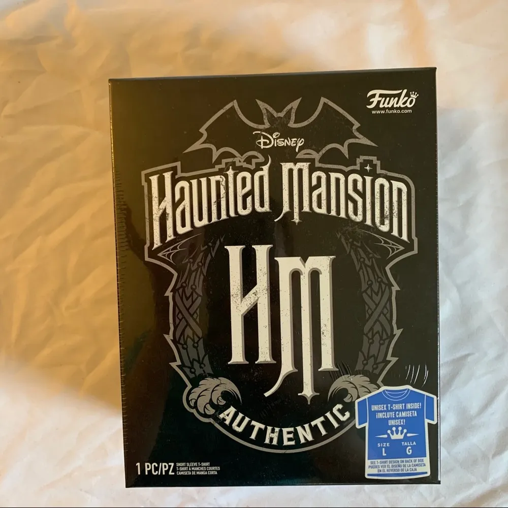 NWT Sealed Funko Disney Haunted Mansion Boxed Tee Black Size L - Image 2