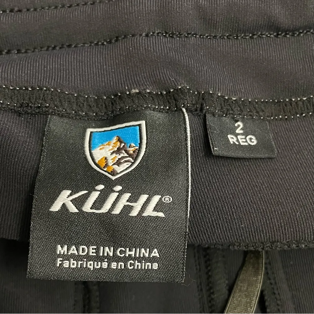 Kuhl Black Stretch Knit Slim Straight Pull On Hiking Athleisure Pants Size 2 - Image 7