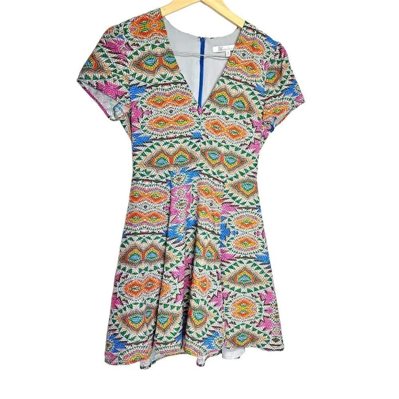 Lovers and Friends Cassidy V Neck‎ Dress in Mosaic Size Medium - Image 2