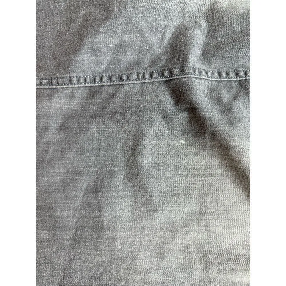 Womens Vintage Lane Bryant Gray Wash Embellished Pocket Denim Jean Skirt - 14 - Image 2