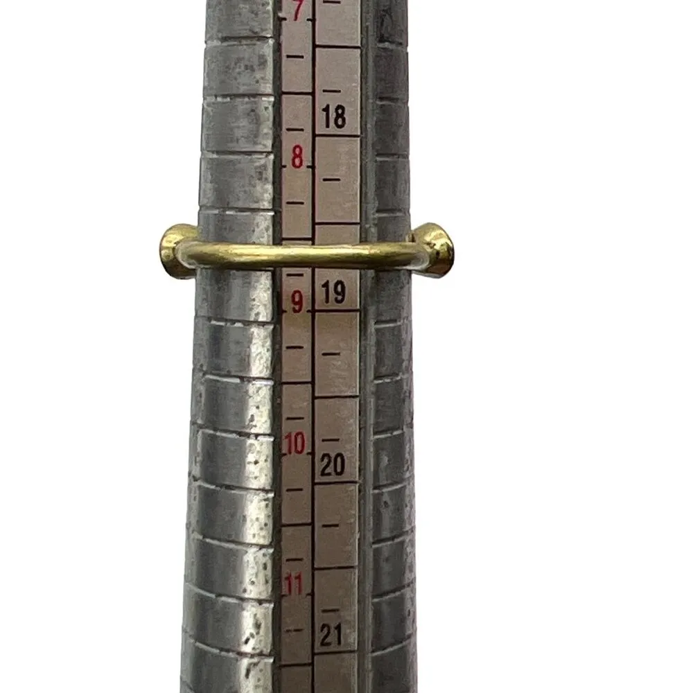 Gold Tone Ring Purple Aurora Borealis Stones Size 8.75 Red - Image 5