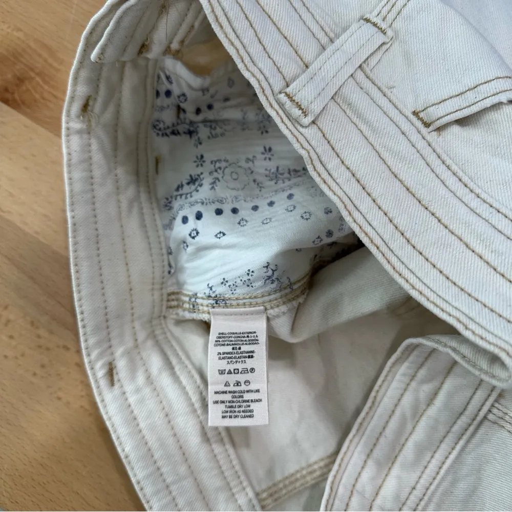 Free People We The Free Lennox Seamed Natural Cream Denim Skirt size 27 - Image 5