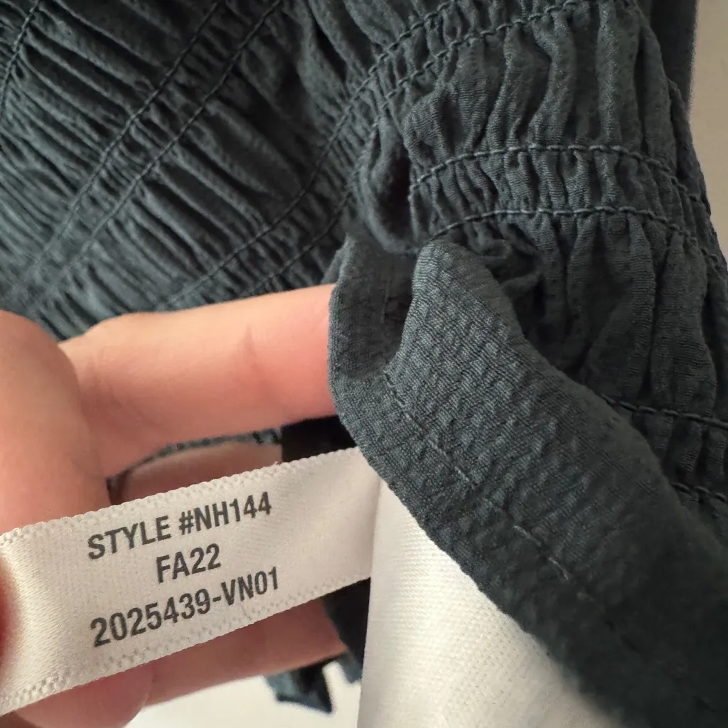 Madewell Emerald Green Lucie Bubble-Sleeve Smocked Top Smocked Puff Sleeve - Image 8