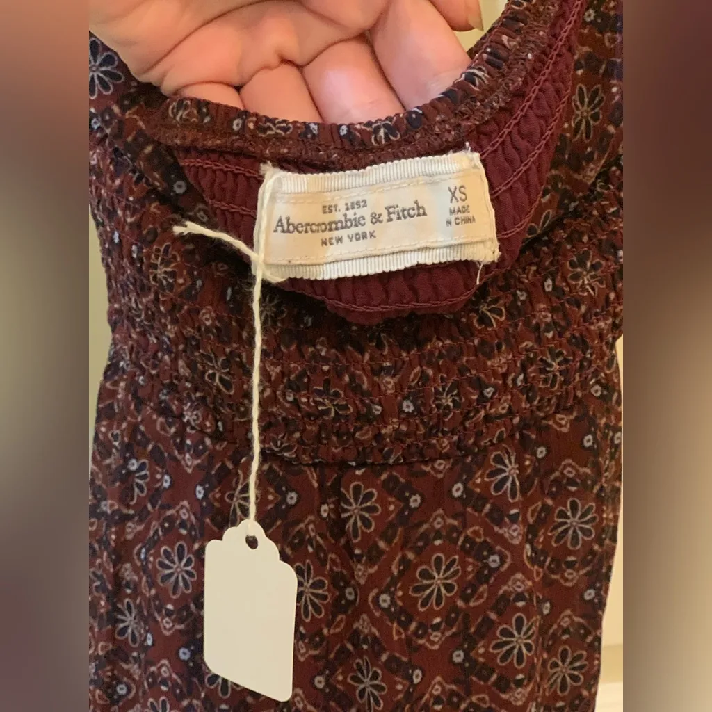 Abercrombie & Fitch Elegant Burgundy Maxi Dress.     Size-X-Small - Image 5