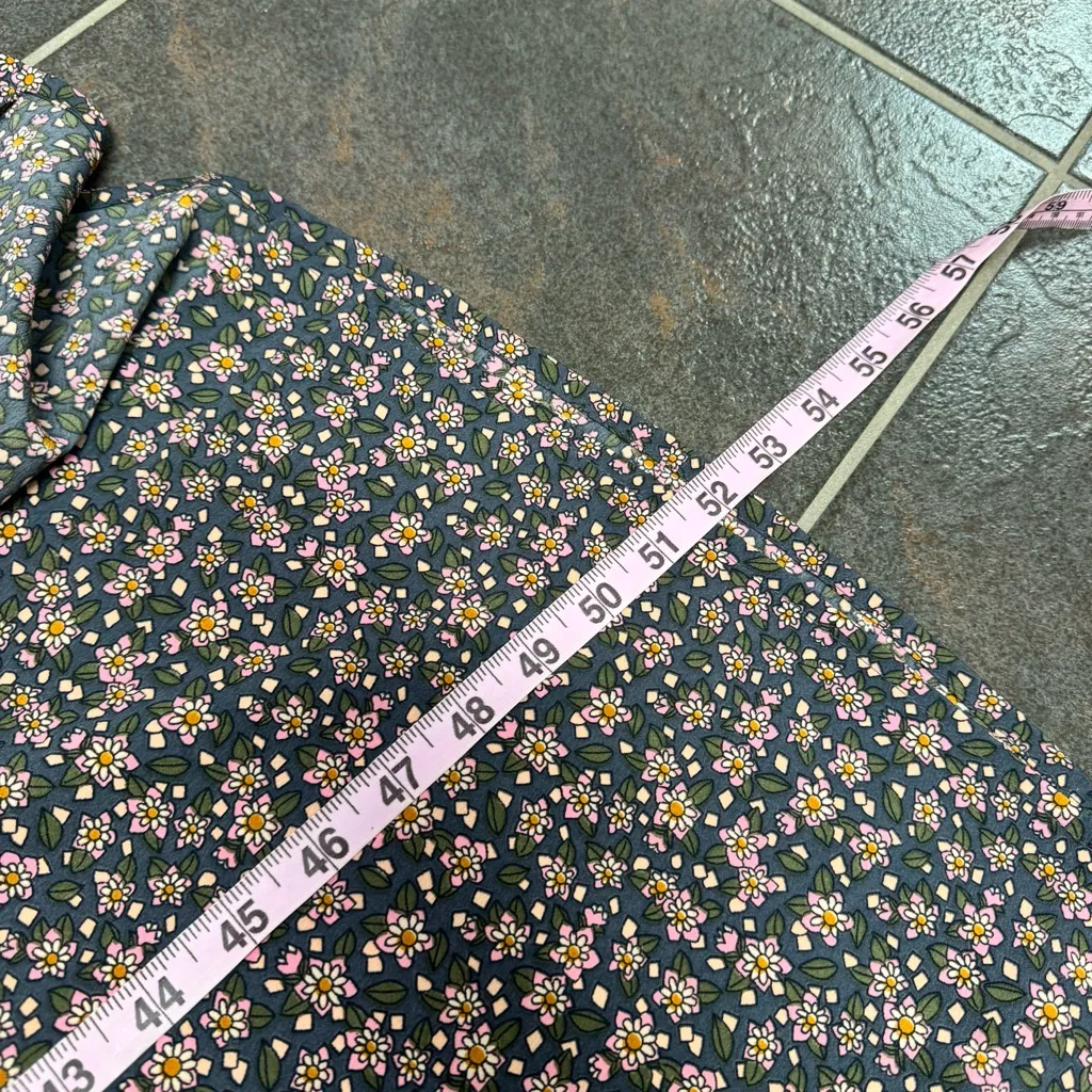 Natural Life Juliette Short Sleeve Midi Maxi Ditsy Floral Dress Gray Large - Image 12