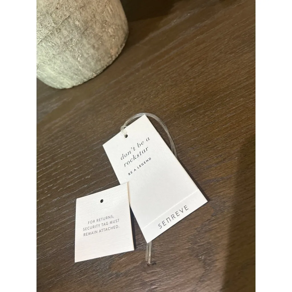 Senreve GRAY Embossed Leather Bracelet Pouch Clutch Grey Womens Size OS - Image 11