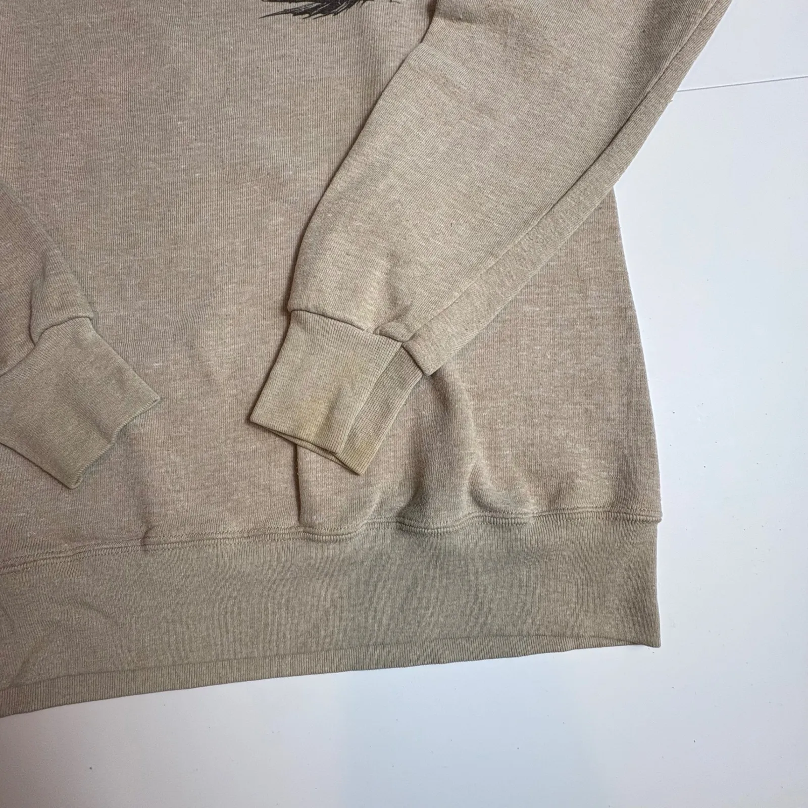 Vintage 1980s Guideline Outfitting Bear Sweatshirt Great Northern Guns Alaska L Tan Size L - Image 3