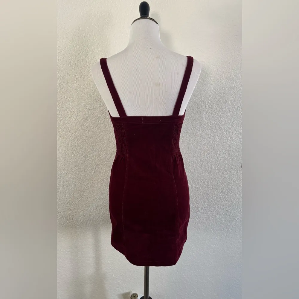 PacSun Red Buttoned Mini Corduroy dress - Image 2
