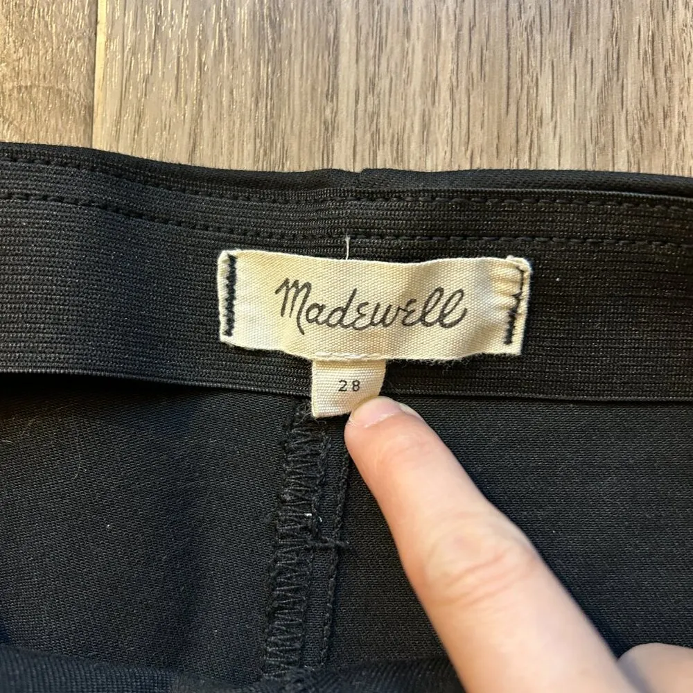 Madewell Fraser Slim Pants in True Black Size 28 - Image 6