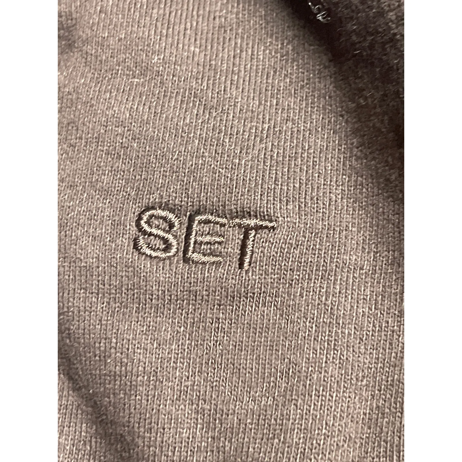 Set Active Women's Brown Drawstring High Rise Tapered Athletic Trousers Pants S - Image 3