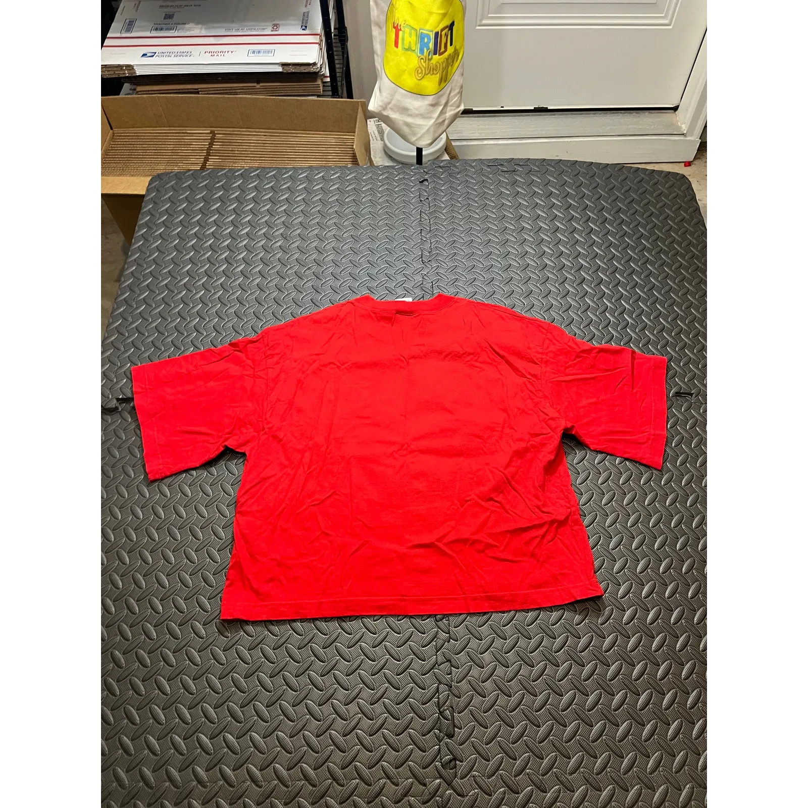 Vintage 90s Stuck On You Cupid Valentine Heart Tee Large Graphic Shirt‎ Womens Red - Image 5