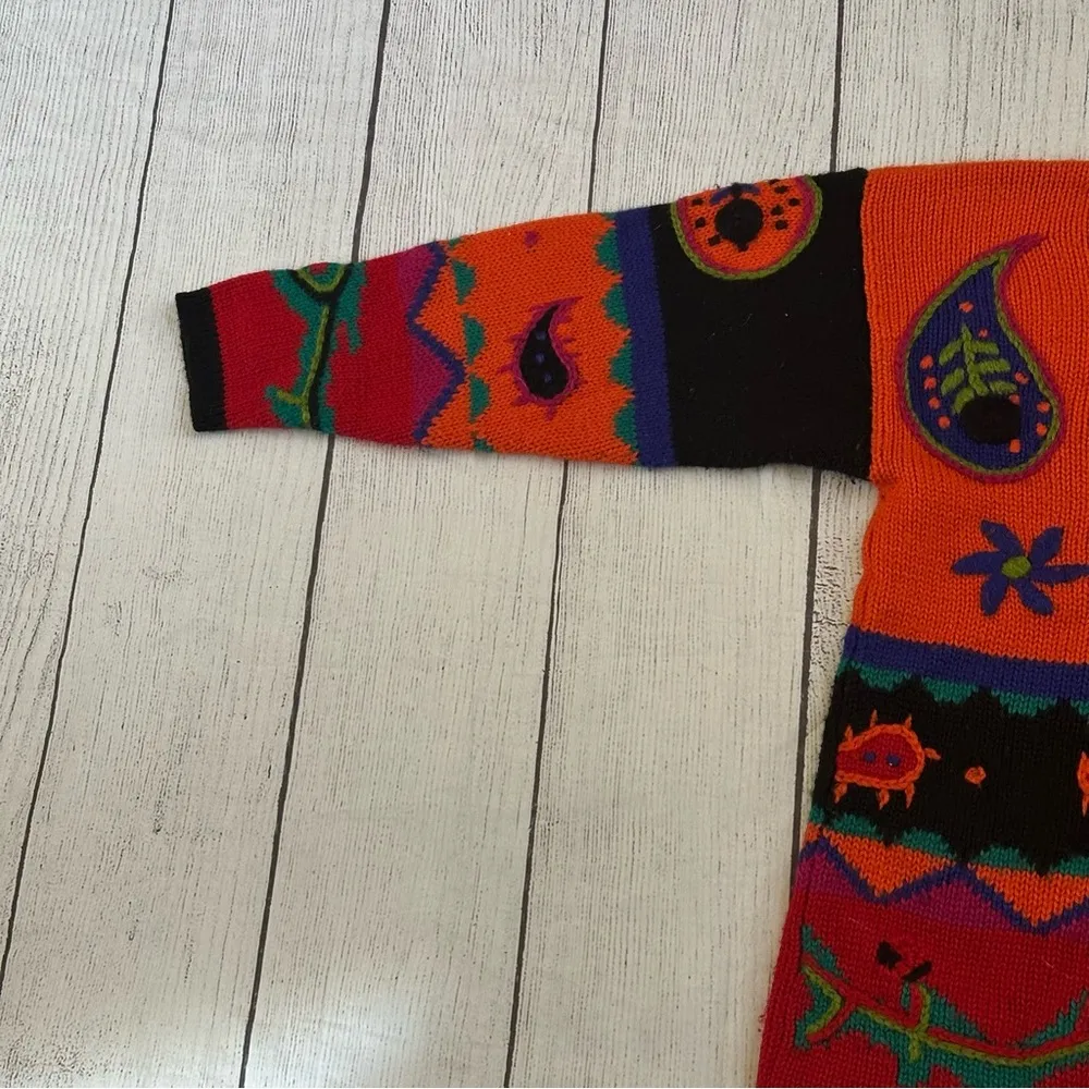 Vintage The Limited size small wool acrylic sweater - Image 2