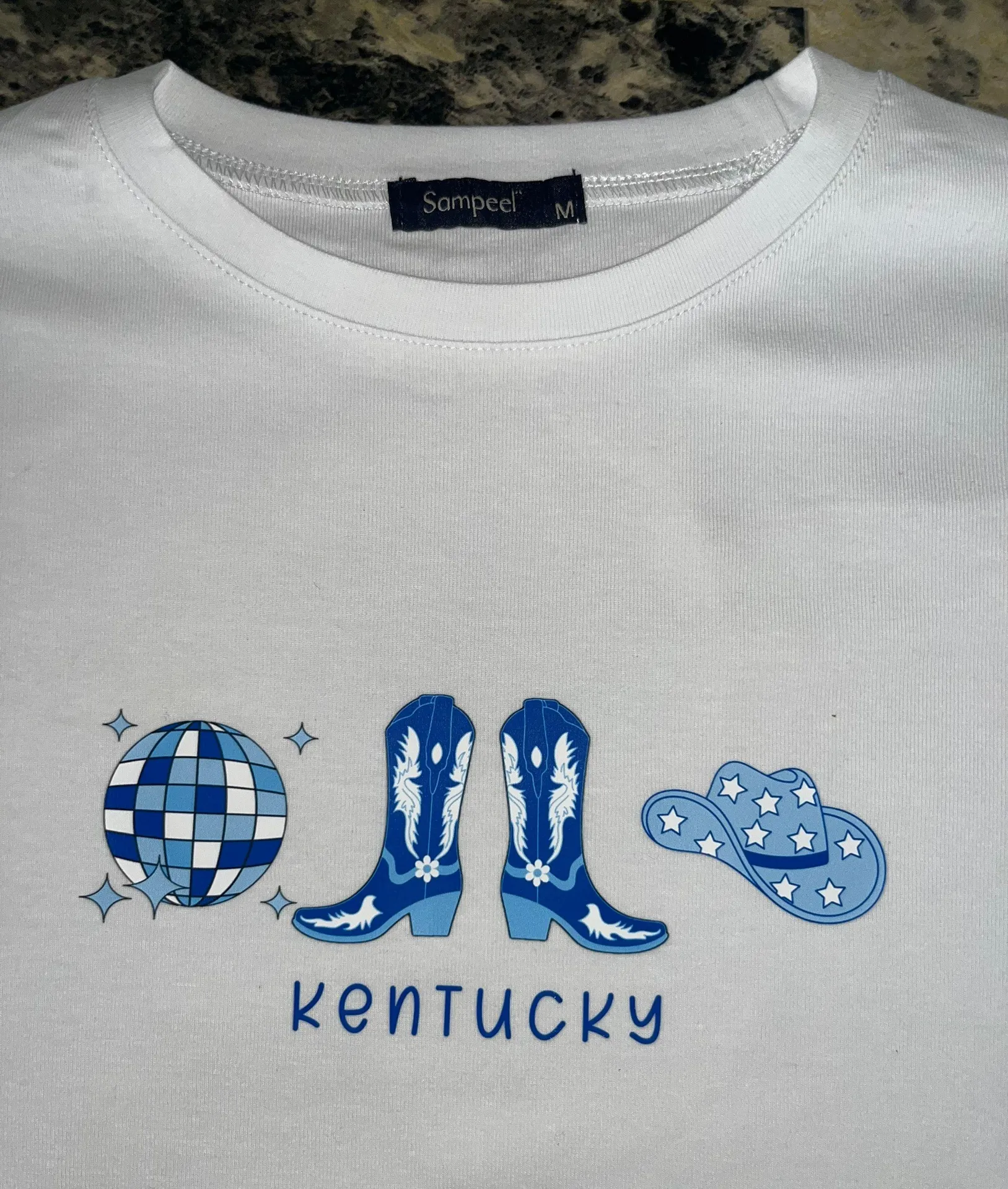 University Of Kentucky Cropped Tee White Size M - Image 3