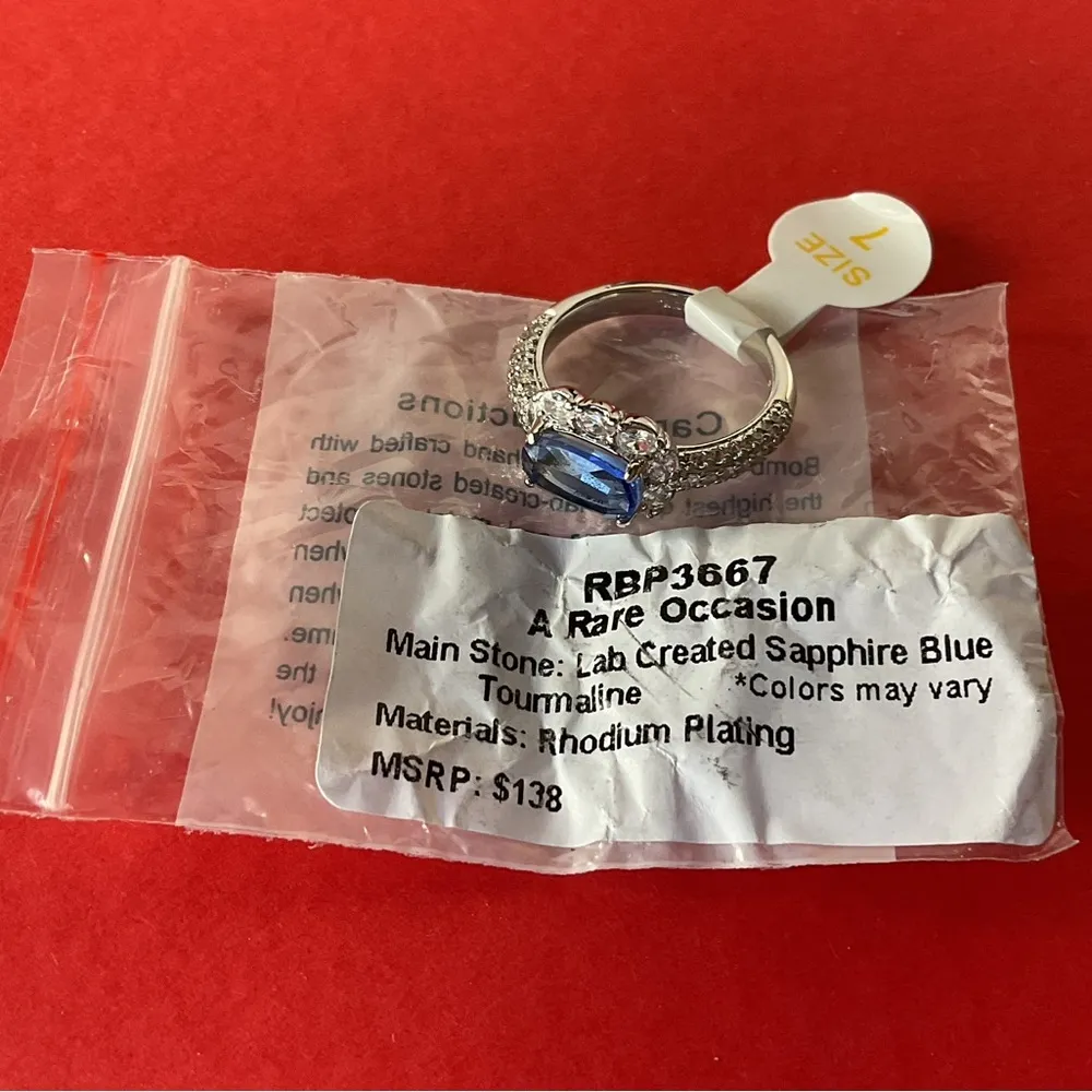 Bomb Party RBP3667 “A Rare Occasion” LC Tourmaline on Rhodium Size 7 Ring NWT - Image 5