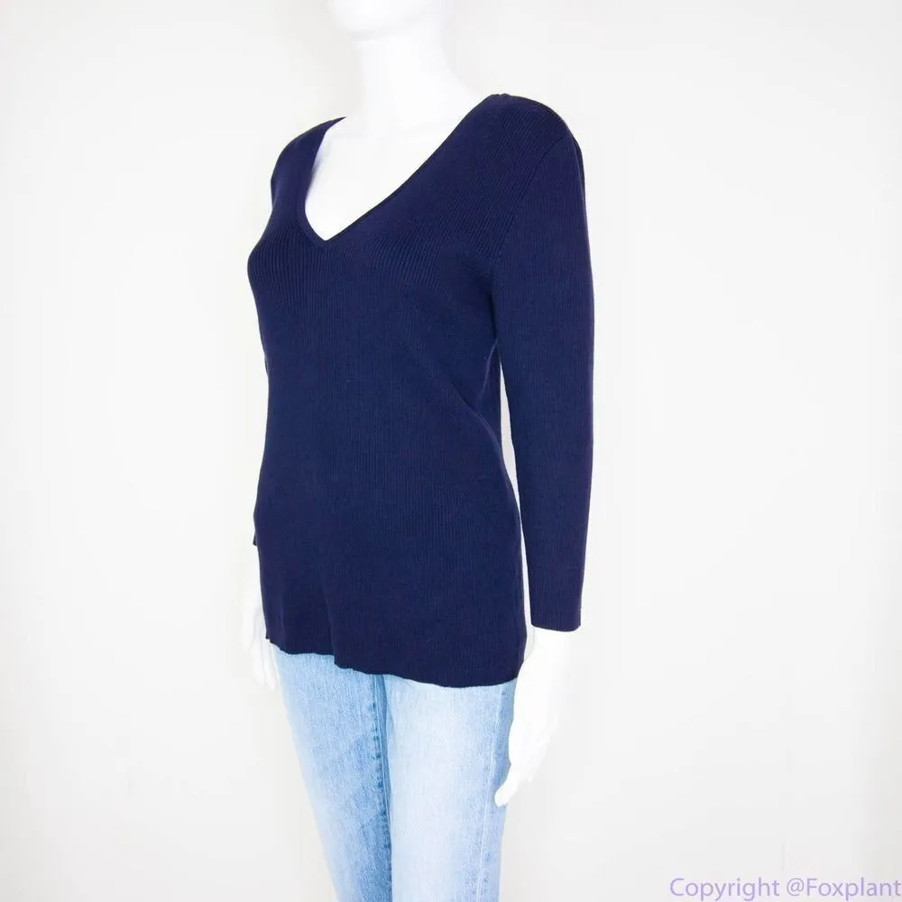 Vintage Lauren Ralph Lauren navy blue V - Image 14