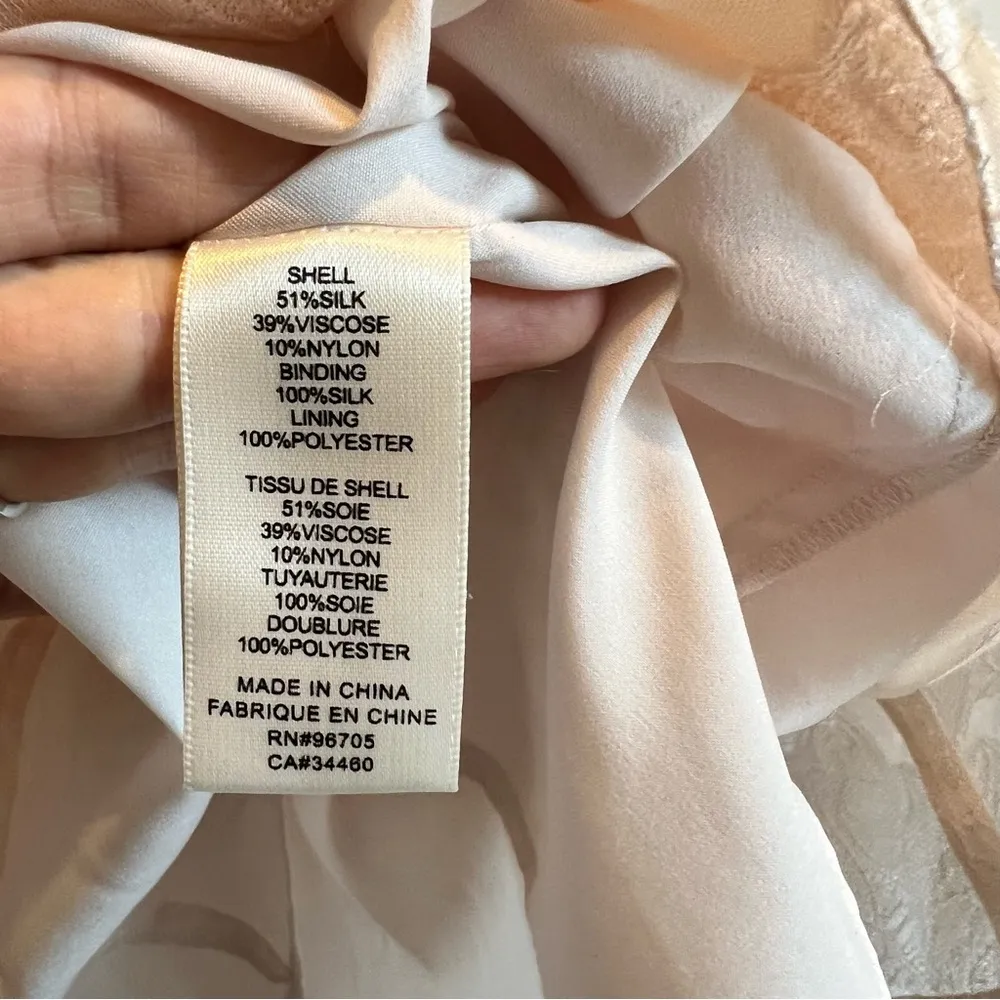 Rebecca Taylor Shimmer Floral Organza Fil Coupé Top Parfait pink | 4 - Image 8