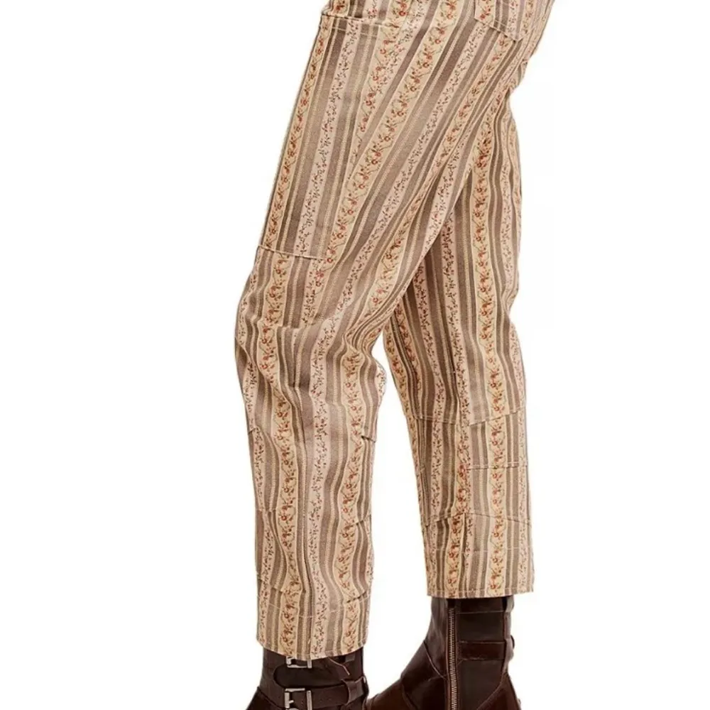 NWT Free People Super Sonic Stripe Print Low Rise Slim Utility Pants Size 6 - Image 3