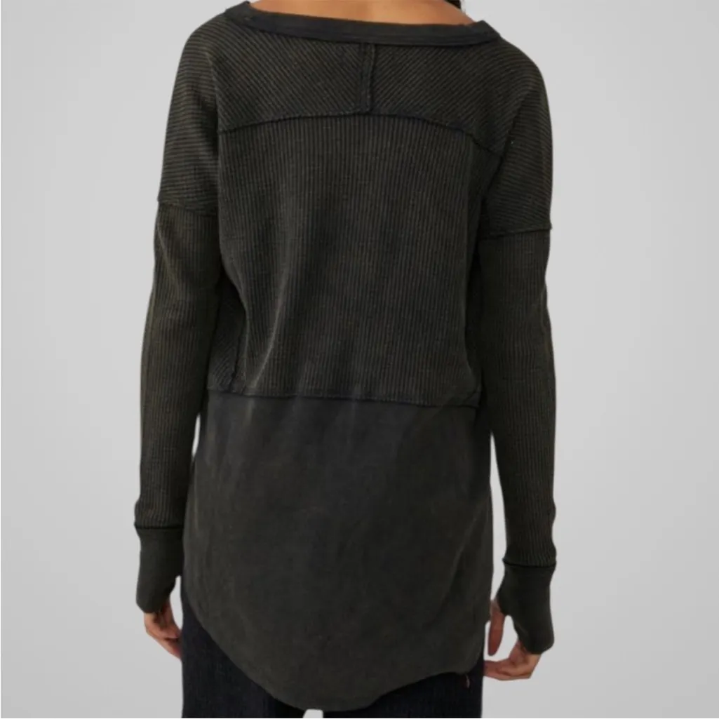 Like New Free People We The Free Monterey Thermal Top Mushroom Oversized Small - Image 4