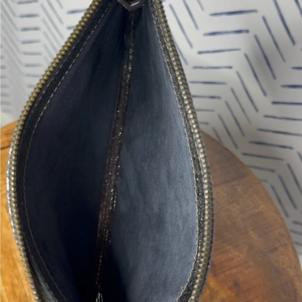 NWOT Neiman Marcus Luxe Glam Metallic Clutch Hand bag statement - Image 2