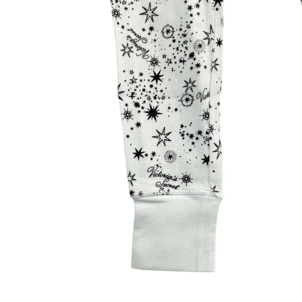 Victoria’s Secret Thermal PJ Long John Pajama Set Lt Blue Starry Sky Small NWOT - Image 8