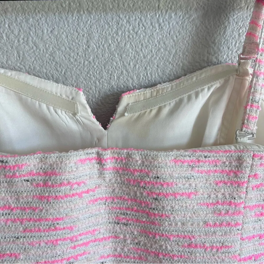 Moulinette Soeurs Pasteque Tweed Strapless Dress - Image 9