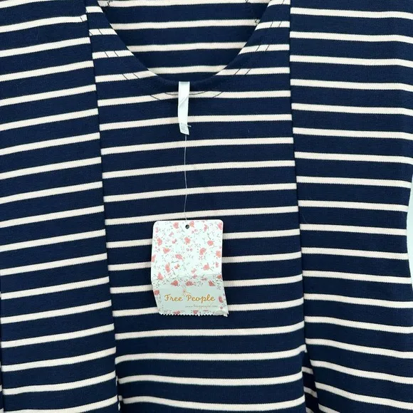 NWT Free People size XS navy combo‎ striped mini dress nautical and knotty - Image 5