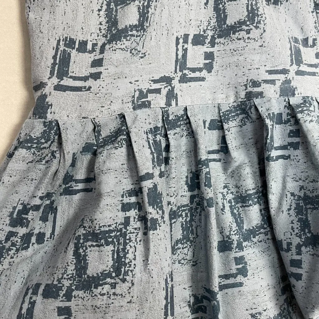 Handmade Salwar Pants Square Pattern‎ Blue Gathered Fabric Tie Waist One Size - Image 13