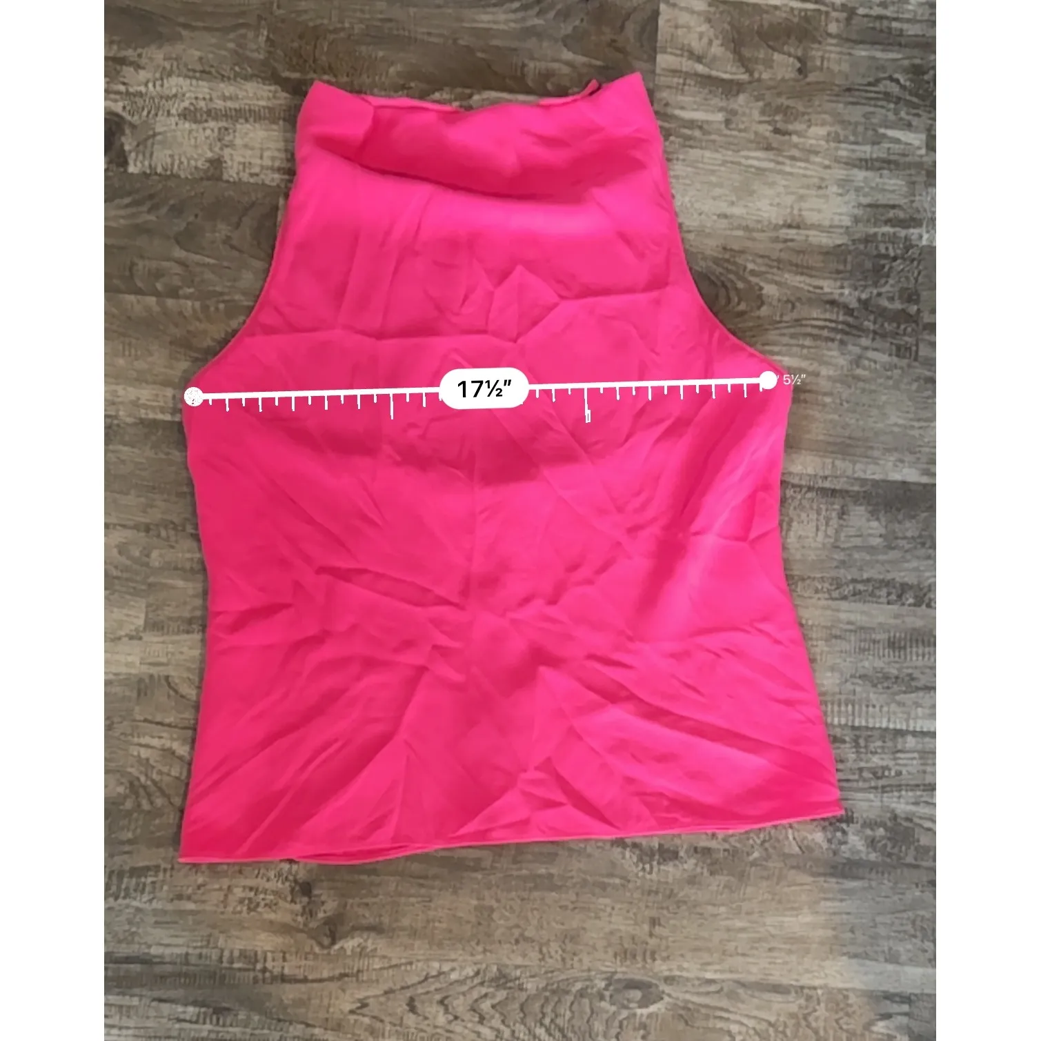 Amanda Uprichard‎ Hot Pink Cowl Neck Halter Top XL – Draped Open Back Blouse - Image 7