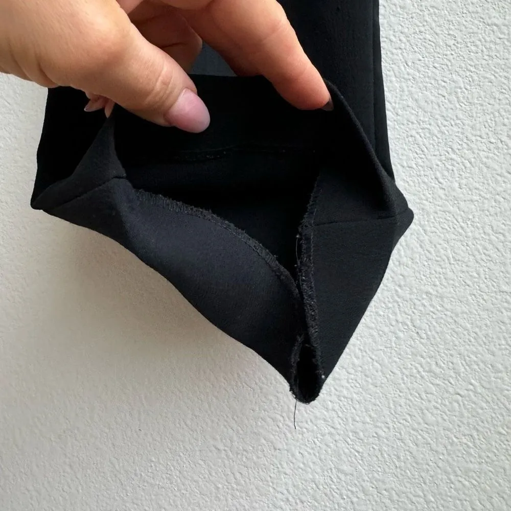 Aritzia Wilfred Crepe Darontal Pull On Cropped Pants Trousers Black Size 6 Small - Image 7