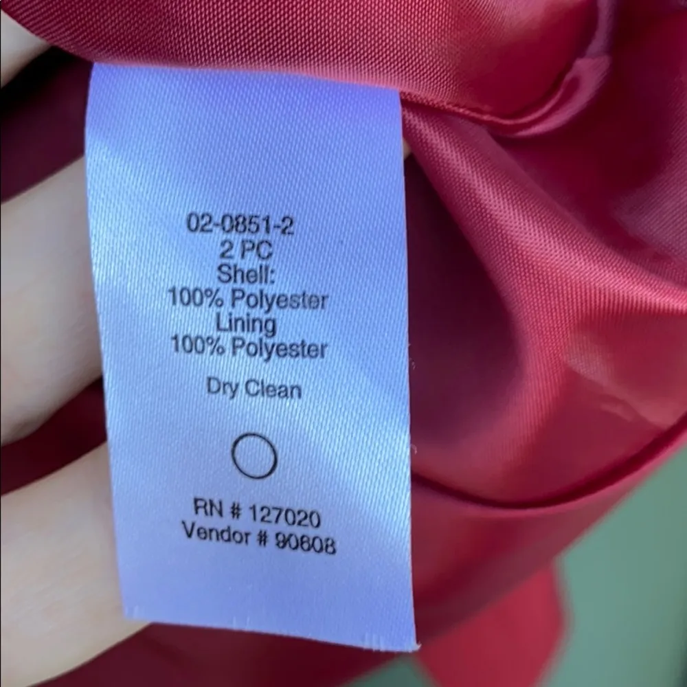 Metrostyle Red and black color block blazer cut jacket, size 10 - Image 4