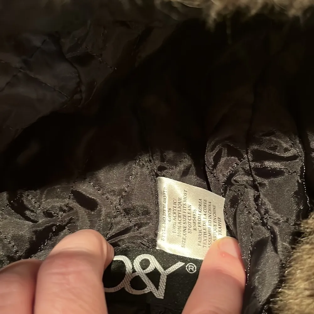 D&Y Plaid Faux Fur Lined Trapper Hat - Image 6