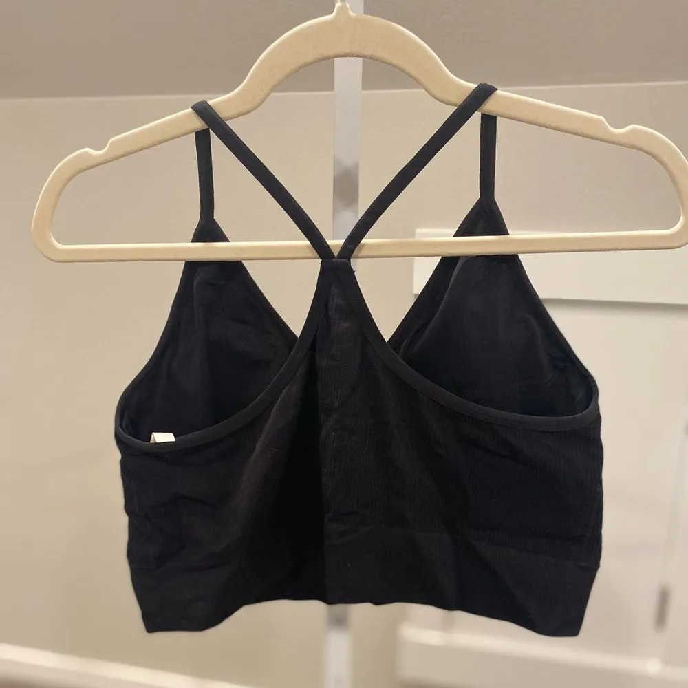 Maurice’s Black Ribbed True Stretch Seamless Simple Strap Wireless Bralette - Image 3