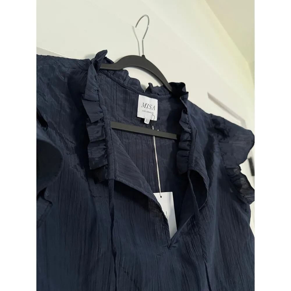 $220 NEW Misa LA Basia Top - Midnight Navy - XS - Image 6