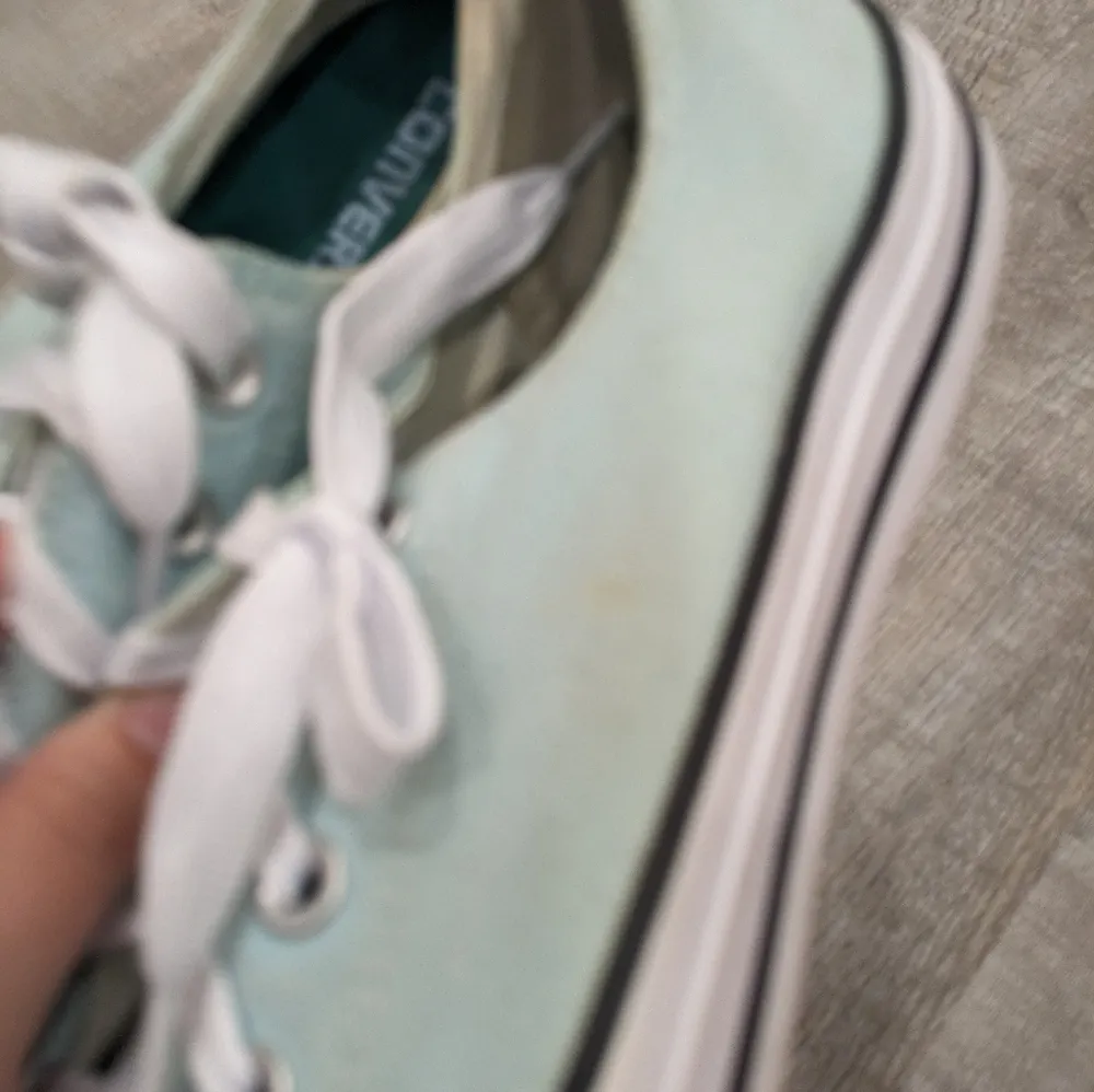 Converse Light Blue Low Top Sneakers Size 10 - Image 9