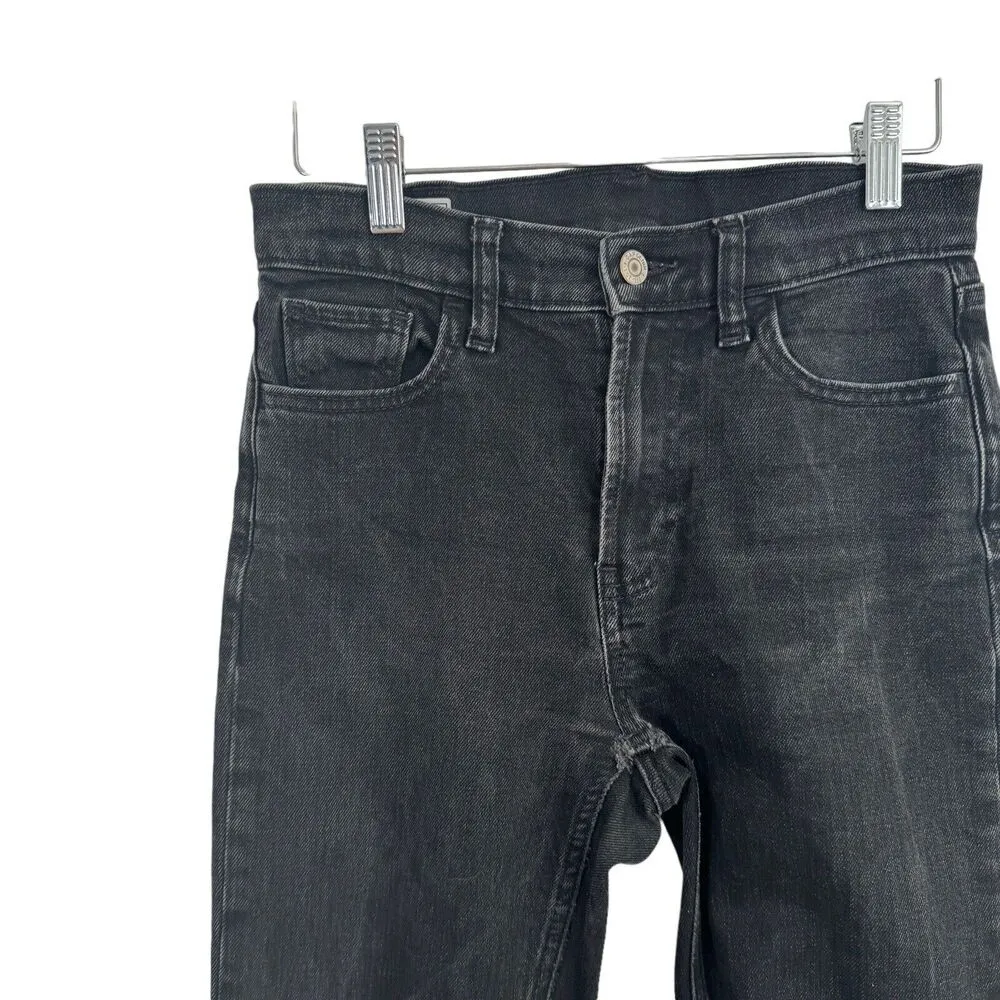 GAP Cheeky Straight High Rise Jeans Absolute Black Relaxed Y2K Womens 24/00 - Image 3