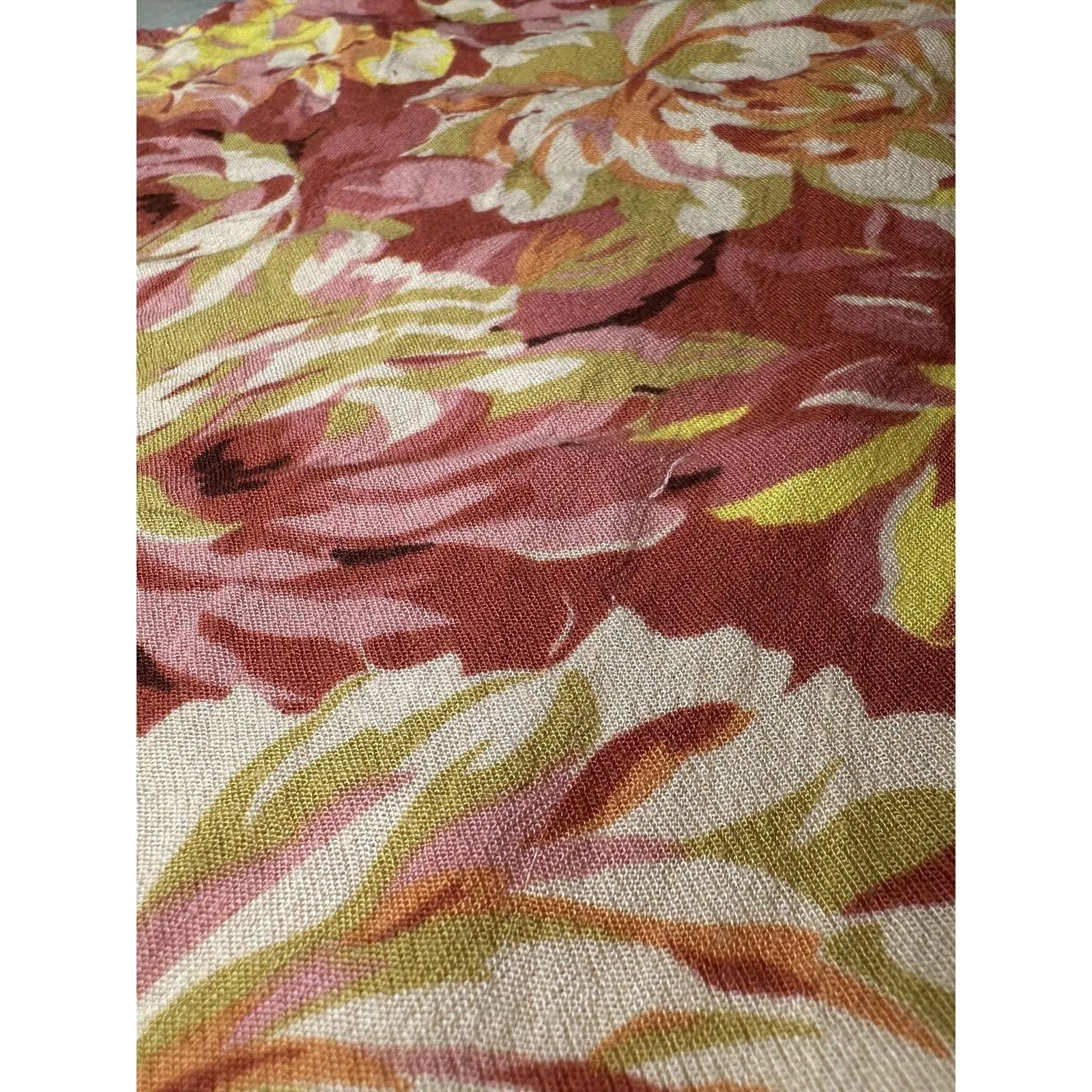 Torrid Blouse Womens 1 US 1X Multicolor Floral Short Sleeve Keyhole Tie Neck - Image 3