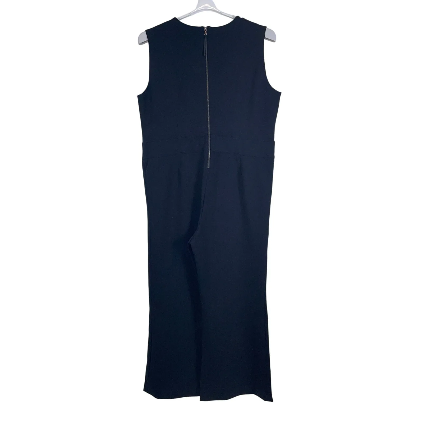 Spanx Perfect Sleeveless Flare Leg Ponte Jumpsuit Slimming Black Size 1X - Image 5