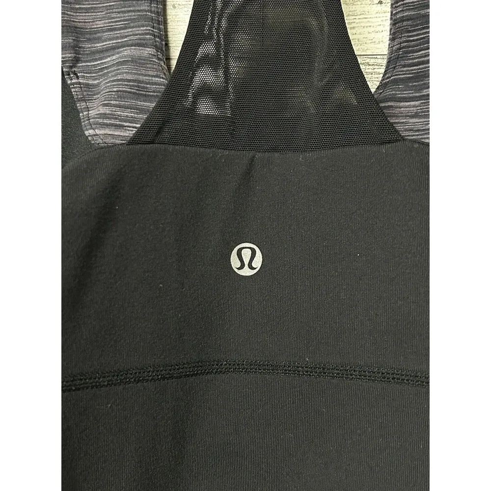 Lululemon Scoop Me Up Built In Bra Racerback Tank - Black&Purple / Size 4 - Image 4