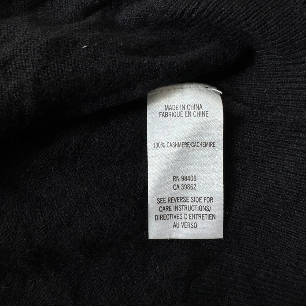 Theory Minareeya Black Cashmere Sleeveless Cardigan Size TP - Image 7