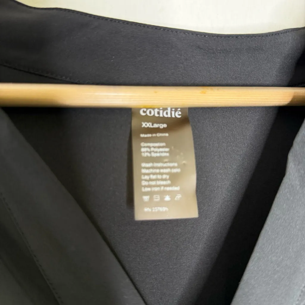 COTIDIÉ Gabrielle Pleated Back Dress with Pockets – Size XXL Black – $145 Retail - Image 4