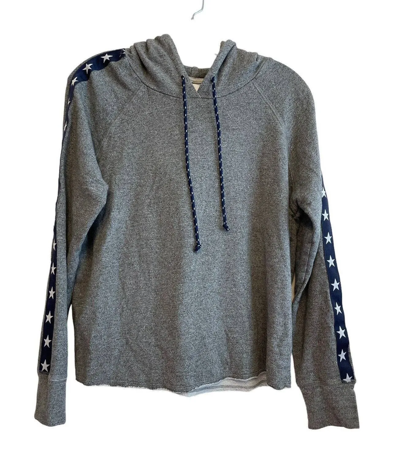 Sundry Pullover Hoodie Sweatshirt Gray Women Size XS Stars Lightweight Stretch - Image 1