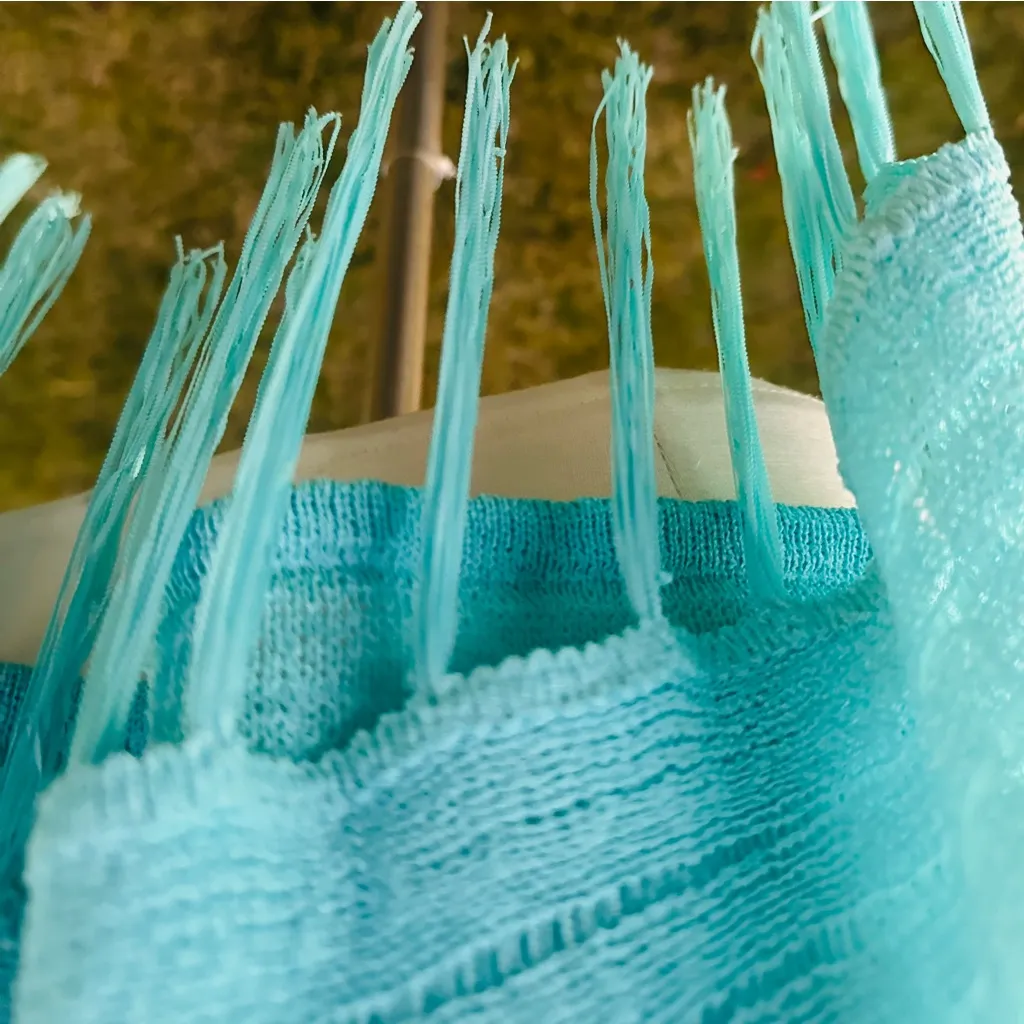 CHICO’s Turquoise Cold Shoulder Poncho - Image 12