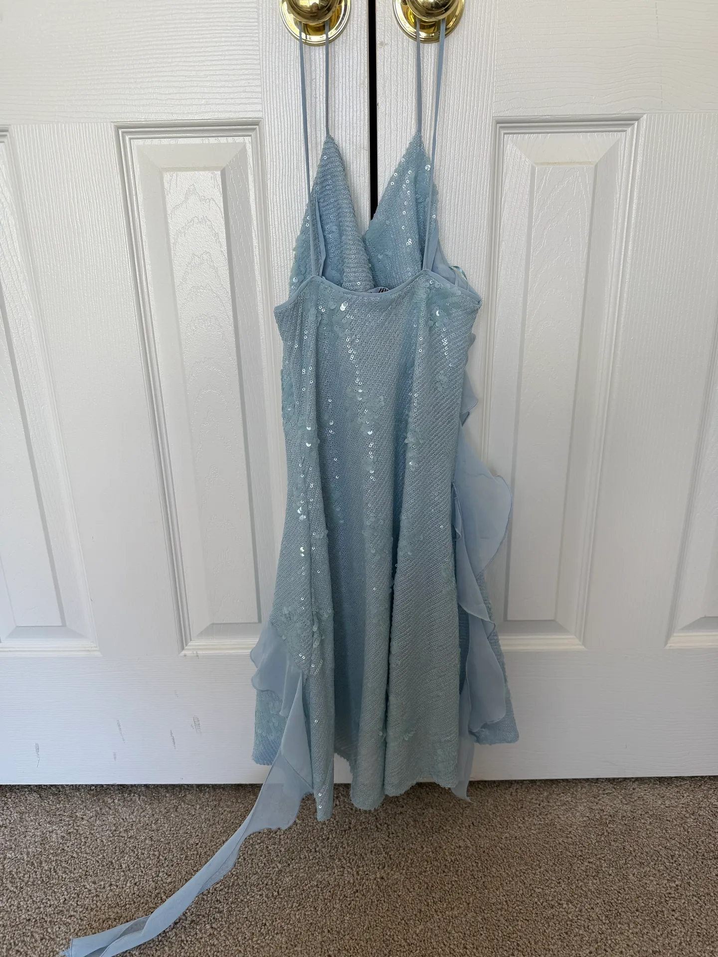 Baby Blue Sequin Dress - Image 2