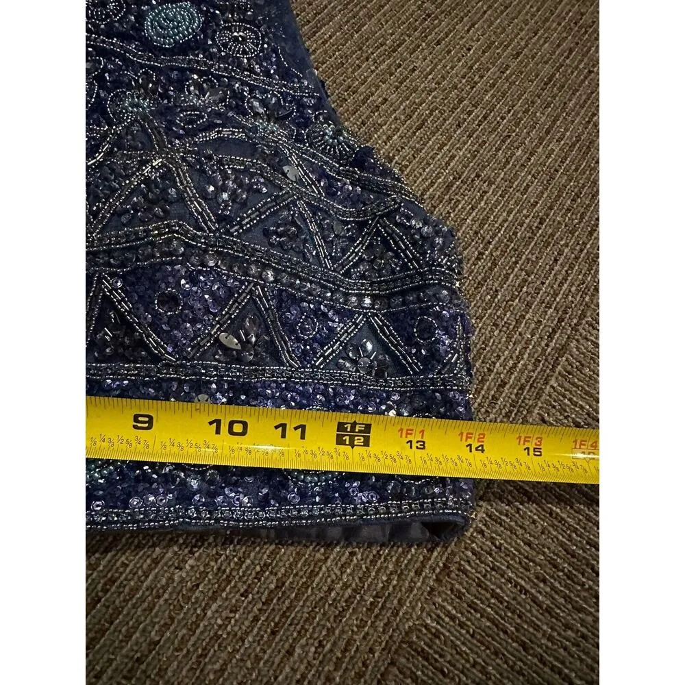 Sherri Hill 2 Piece Chiffon Skirt/Embellished Top Blue Size 6 Style 51296 Formal - Image 8