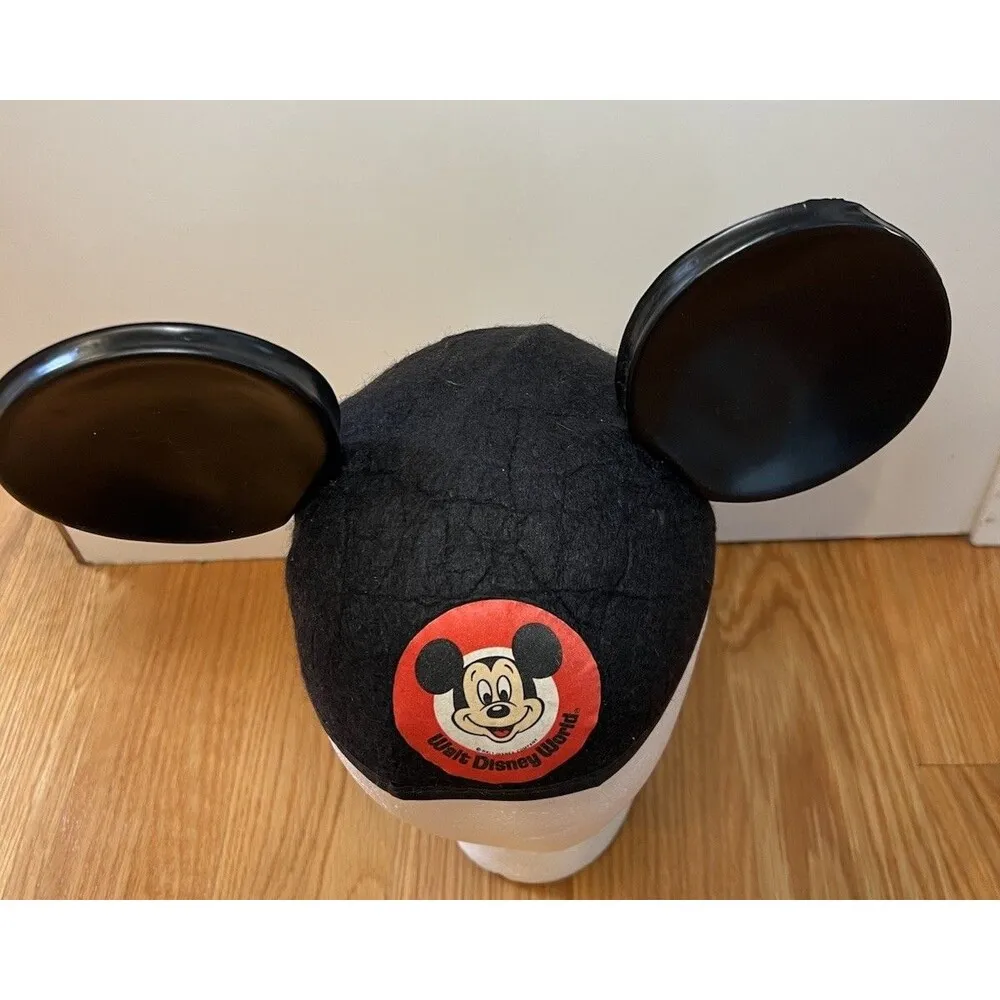 Vintage Walt Disney 1980s Felt Cap Mickey Mouse Ears - Image 2